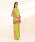 Unstitched Women's Printed Lawn Green Two Piece Suit